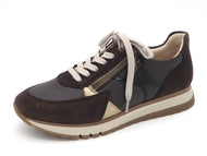 133-29-012 Dames Veterschoenen  Sneaker Rieker 49010-26 Donkerbruin Wijdte H (3731)