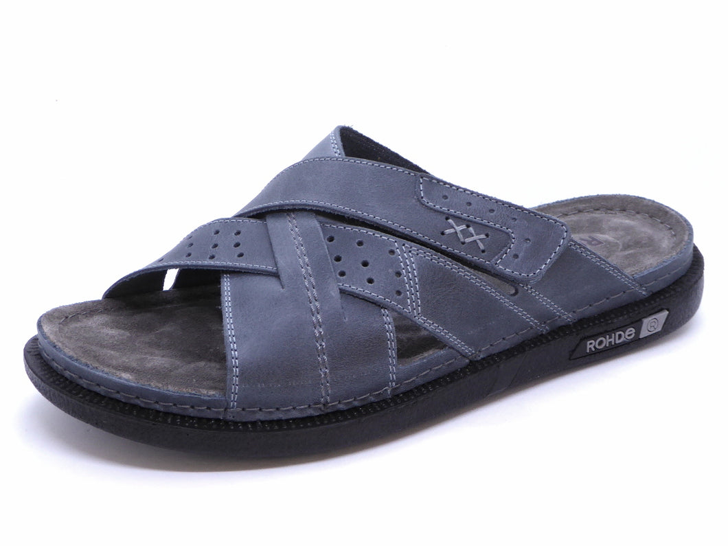 262-85-001 Heren Open Slippers Sportief Rohde 6001-82 Middengrijs Wijdte H (3208)