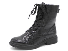 Afbeelding in Gallery-weergave laden, 172-95-007 Dames Hoge Schoenen Boot Plat Jana 25274-091 Zwart Lak Wijdte H (2748)
