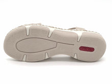 Afbeelding in Gallery-weergave laden, 153-15-014 Dames Sandalen Mode Rieker 66201-62 Middenbeige Wijdte H (3556)

