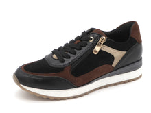 Afbeelding in Gallery-weergave laden, 133-91-015 Dames Veterschoenen  Sneaker Marco Tozzi 23719-098 Zwart Combi  (3363)
