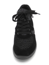 Afbeelding in Gallery-weergave laden, 172-99-058 Dames Hoge Schoenen Boot Plat Waldlaufer Bungeez 831M80-600-001 Zwart Wijdte M (3301)
