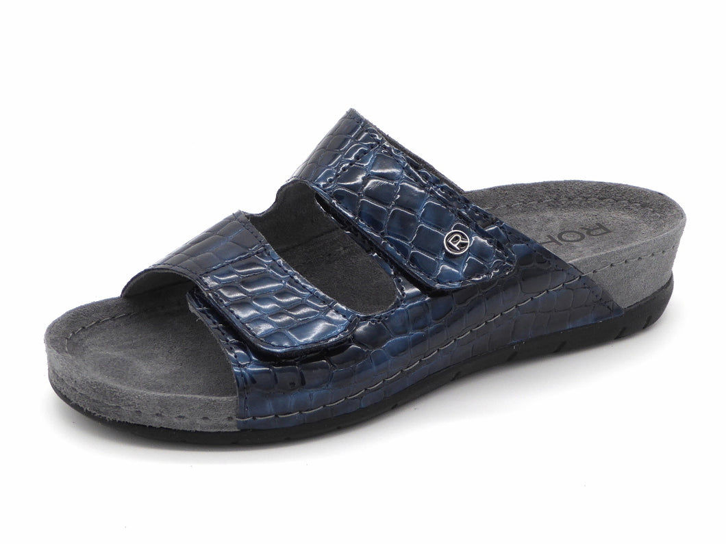 162-79-003 Dames Open Slippers Sportief Rohde 5854-56 Donkerblauw  (2652)