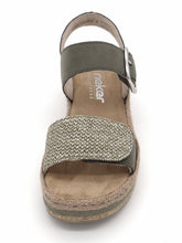 Afbeelding in Gallery-weergave laden, 153-65-006 Dames Sandalen Mode Rieker V0951-54 Middengroen  (3559)
