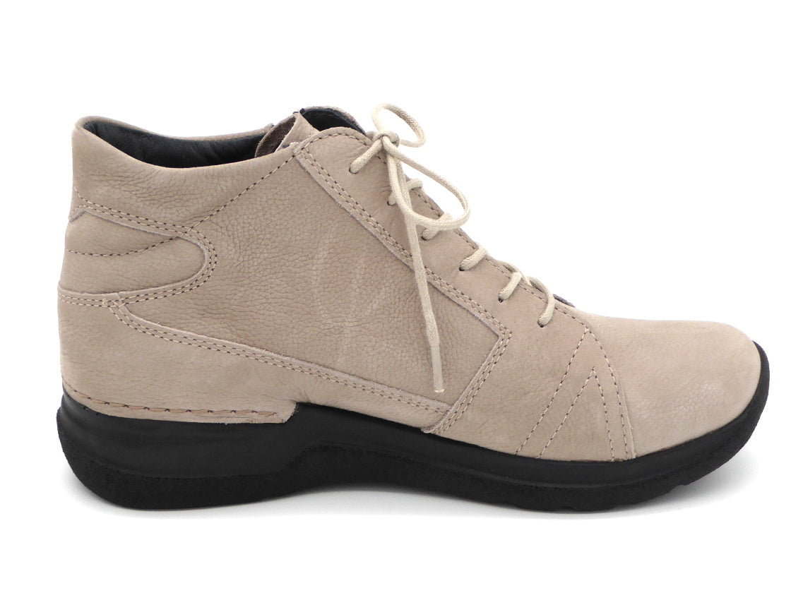 172-15-001 Dames Hoge Schoenen Boot Plat Wolky Why 0660611-125 Middenbeige  (2489)