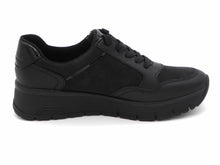 Afbeelding in Gallery-weergave laden, 133-99-024 Dames Veterschoenen  Sneaker Jana 23762-007 Zwart Wijdte H (3345)
