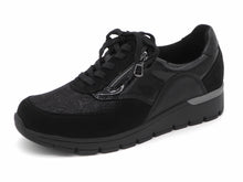 Afbeelding in Gallery-weergave laden, 131-99-029 Dames Veterschoenen  Comfort Waldlaufer Bungeez 626K02-414-001 Zwart Wijdte K (3682)
