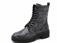 172-89-007 Dames Hoge Schoenen Boot Plat Marco Tozzi 25202-987 Donkergrijs  (3371)