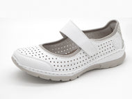 113-01-004 Dames Bandschoenen Mode Rieker L32B5-82 Wit  (3550)