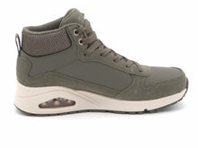 Afbeelding in Gallery-weergave laden, 172-65-002 Dames Hoge Schoenen Boot Plat Skechers Uno Stacre Shine 177181 OLV Middengroen  (3435)
