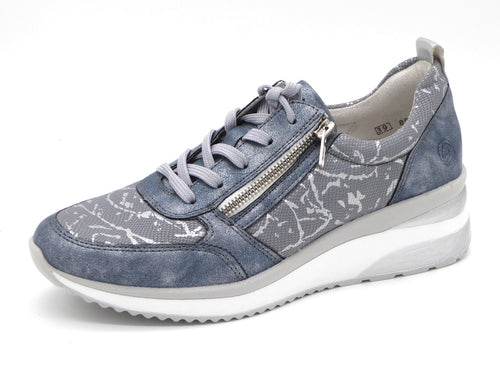 133-75-011 Dames Veterschoenen  Sneaker Remonte D2401-11 Middenblauw  (2952)