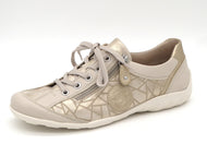 133-11-009 Dames Veterschoenen  Sneaker Remonte R3408-91 Lichtbeige Wijdte G (2954)