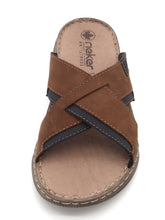 Afbeelding in Gallery-weergave laden, 263-25-012 Heren Open Slippers Mode Rieker 21493-22 Middenbruin  (3569)
