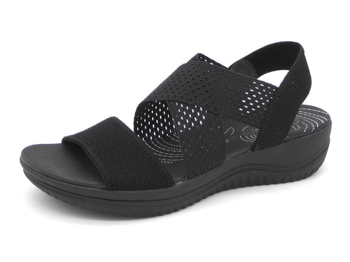 153-99-018 Dames Sandalen Mode Jana 28768-001 Zwart Wijdte H (2912)