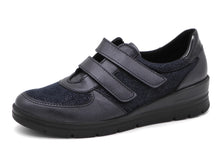 Afbeelding in Gallery-weergave laden, 121-79-001 Dames Klittenband Schoenen Comfort Aco 0860-11261 Luna 51 Donkerblauw  (2883)
