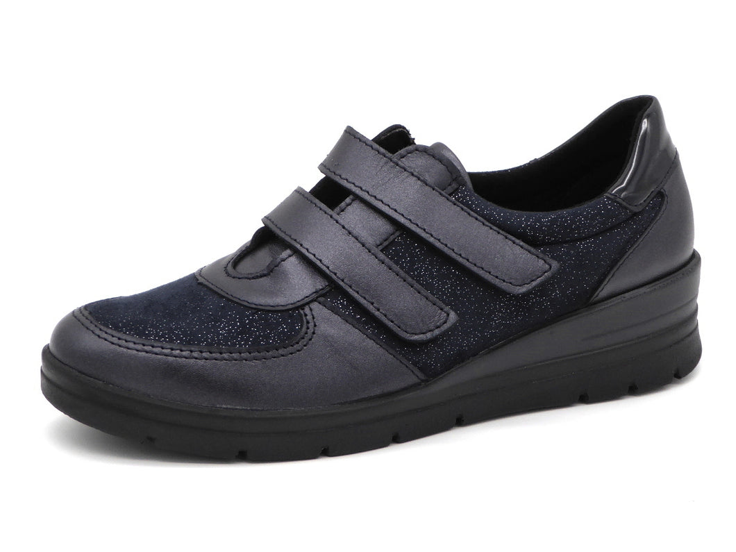 121-79-001 Dames Klittenband Schoenen Comfort Aco 0860-11261 Luna 51 Donkerblauw  (2883)