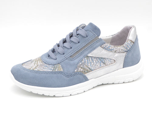 131-75-008 Dames Veterschoenen  Comfort Sens 1427-11085-005 Middenblauw Wijdte H (3213)