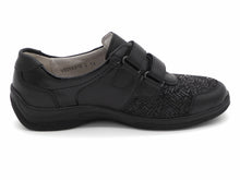 Afbeelding in Gallery-weergave laden, 121-99-006 Dames Klittenband Schoenen Comfort Waldlaufer 312H01-323-001 Zwart Wijdte H (3285)
