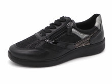 Afbeelding in Gallery-weergave laden, 131-99-031 Dames Veterschoenen  Comfort Sens 1421-12567-001 Kira 37 Zwart Wijdte K (3781)
