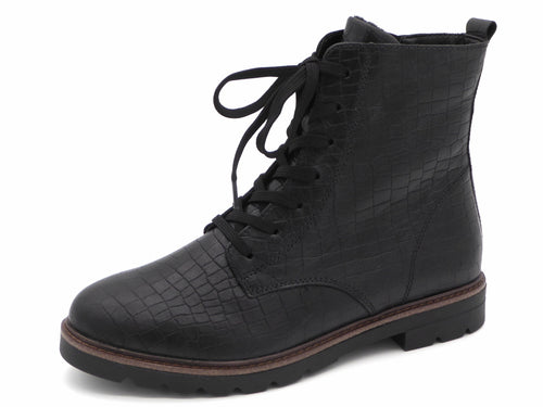 172-99-067 Dames Hoge Schoenen Boot Plat Remonte D2Q71-02 Zwart  (3342)