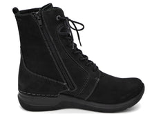 Afbeelding in Gallery-weergave laden, 172-99-069 Dames Hoge Schoenen Boot Plat Wolky Viper HV 0663210-000 Zwart Combi  (3393)
