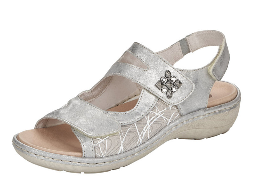 151-81-009 Dames Sandalen Comfort Remonte D7647-40 Lichtgrijs  (1606)