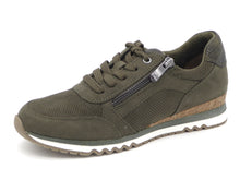 Afbeelding in Gallery-weergave laden, 133-69-002 Dames Veterschoenen  Sneaker Marco Tozzi 23781-726 Donkergroen  (2723)
