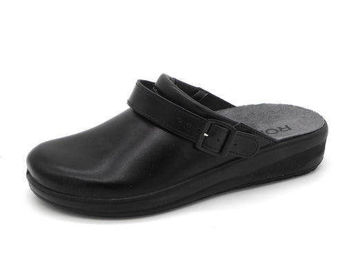 181-99-006 Dames Pantoffel-Muilen Leer Rohde 6166-90 Zwart  (3415)