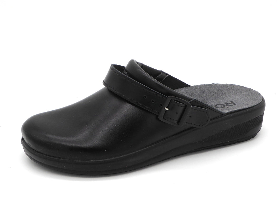 181-99-006 Dames Pantoffel-Muilen Leer Rohde 6166-90 Zwart  (3415)