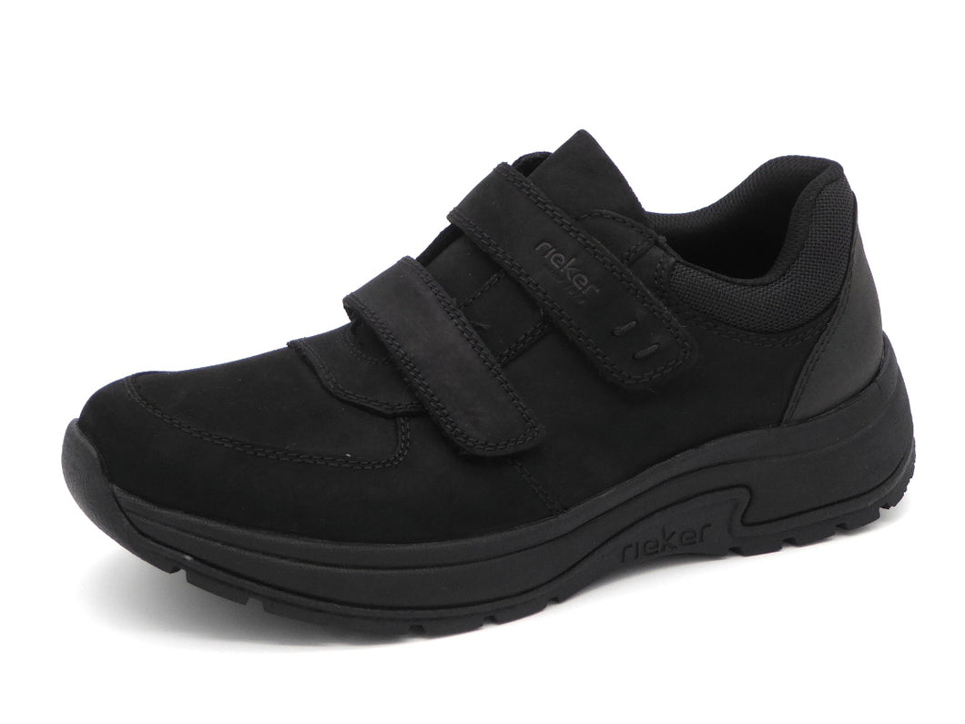 222-99-008 Heren Klittenband Schoenen Sportief Rieker 11051-00 Zwart Wijdte H (3320)