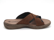 Afbeelding in Gallery-weergave laden, 263-25-012 Heren Open Slippers Mode Rieker 21493-22 Middenbruin  (3569)

