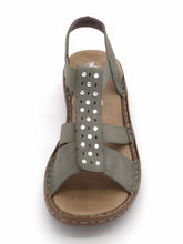 Afbeelding in Gallery-weergave laden, 153-65-004 Dames Sandalen Mode Rieker 60883-52 Middengroen  (3555)
