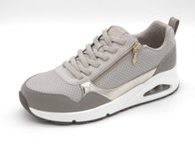 Afbeelding in Gallery-weergave laden, 132-19-002 Dames Veterschoenen  Sportief Skechers Uno Metallic Sliders 177873 TPE Donkerbeige  (3641)
