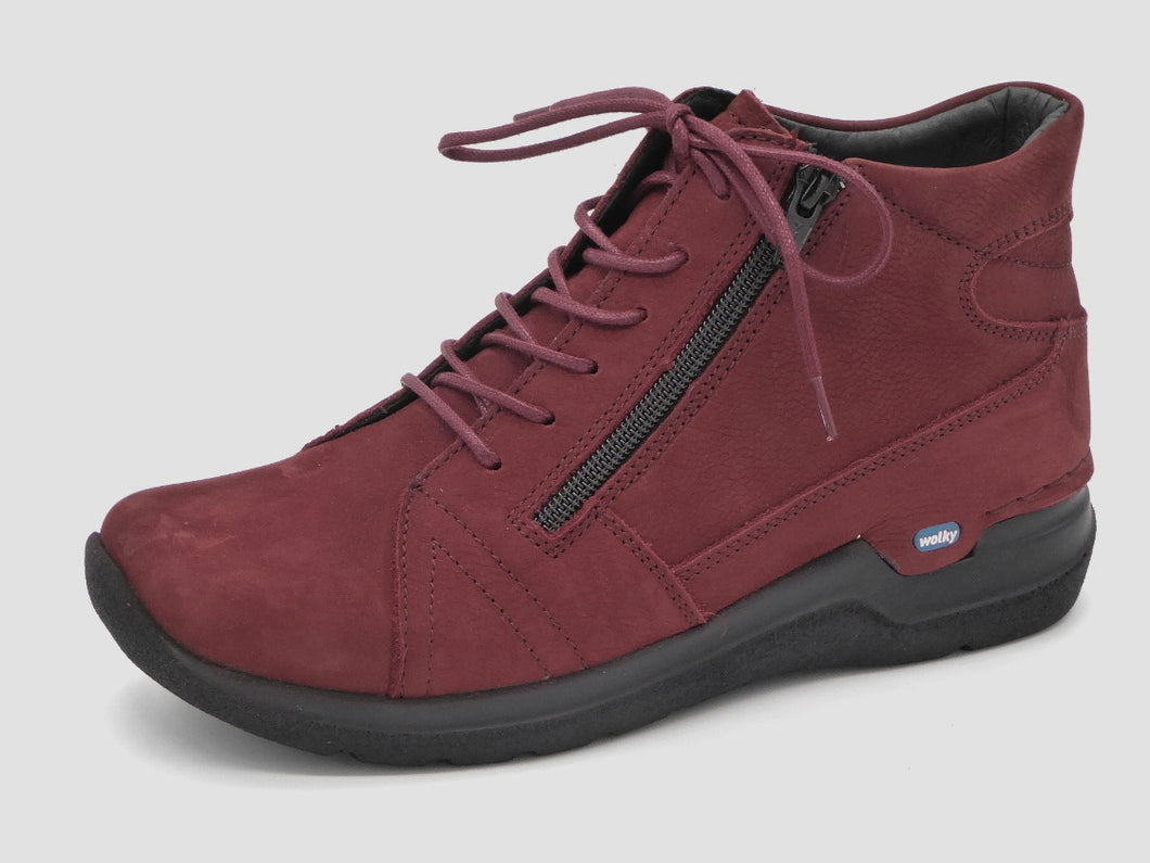 172-35-002 Dames Hoge Schoenen Boot Plat Wolky Why 0660611-553 Middenrood  (3390)