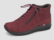 172-35-002 Dames Hoge Schoenen Boot Plat Wolky Why 0660611-553 Middenrood  (3390)