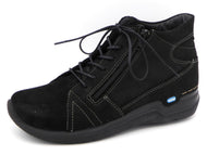 172-99-005 Dames Hoge Schoenen Boot Plat Wolky Why 0660611-000 Zwart  (1262)