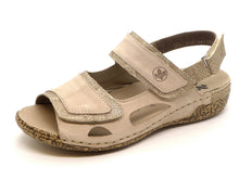 Afbeelding in Gallery-weergave laden, 153-13-007 Dames Sandalen Mode Rieker V7284-60 Middenbeige Wijdte H (1049)
