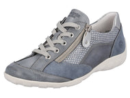 133-75-005 Dames Veterschoenen  Sneaker Remonte R3410-14 Middenblauw  (2076)