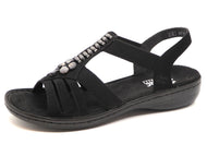 153-99-012 Dames Sandalen Mode Rieker 60806-00 Zwart  (2486)