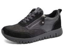 Afbeelding in Gallery-weergave laden, 133-99-011 Dames Veterschoenen  Sneaker Tamaris 83705-001 Zwart Wijdte H (1118)
