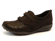Afbeelding in Gallery-weergave laden, 121-26-002 Dames Klittenband Schoenen Comfort Waldlaufer K01301-201-355 Donkerbruin Wijdte K (2149)

