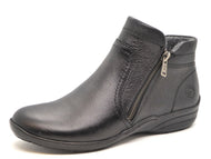 172-99-019 Dames Hoge Schoenen Boot Plat Remonte R7677-02 Zwart Wijdte H (2270)