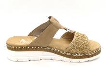 Afbeelding in Gallery-weergave laden, 163-15-001 Dames Open Slippers Mode Rieker V1243-60 Middenbeige  (568)
