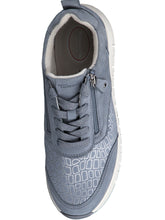 Afbeelding in Gallery-weergave laden, 133-75-002 Dames Veterschoenen  Sneaker Tamaris 83705-833 Middenblauw Wijdte H (739)
