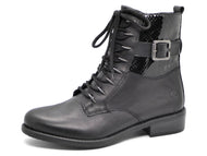 172-99-011 Dames Hoge Schoenen Boot Plat Remonte D0F72-01 Zwart  (1662)