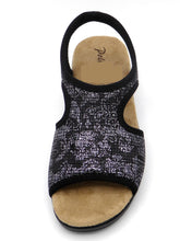 Afbeelding in Gallery-weergave laden, 153-91-007 Dames Sandalen Mode Made in Italy 8056-17 Zwart Combi  (2004)
