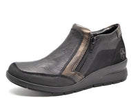 172-99-013 Dames Hoge Schoenen Boot Plat Rieker L4851-00 Zwart  (2229)